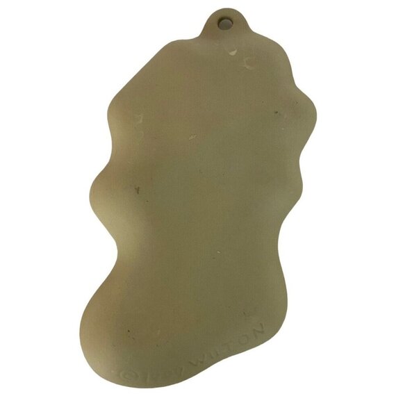 Wilton Stoneware Christmas Stocking Cookie Candy Shortbread Mold Vintage 1999 - Picture 2 of 2